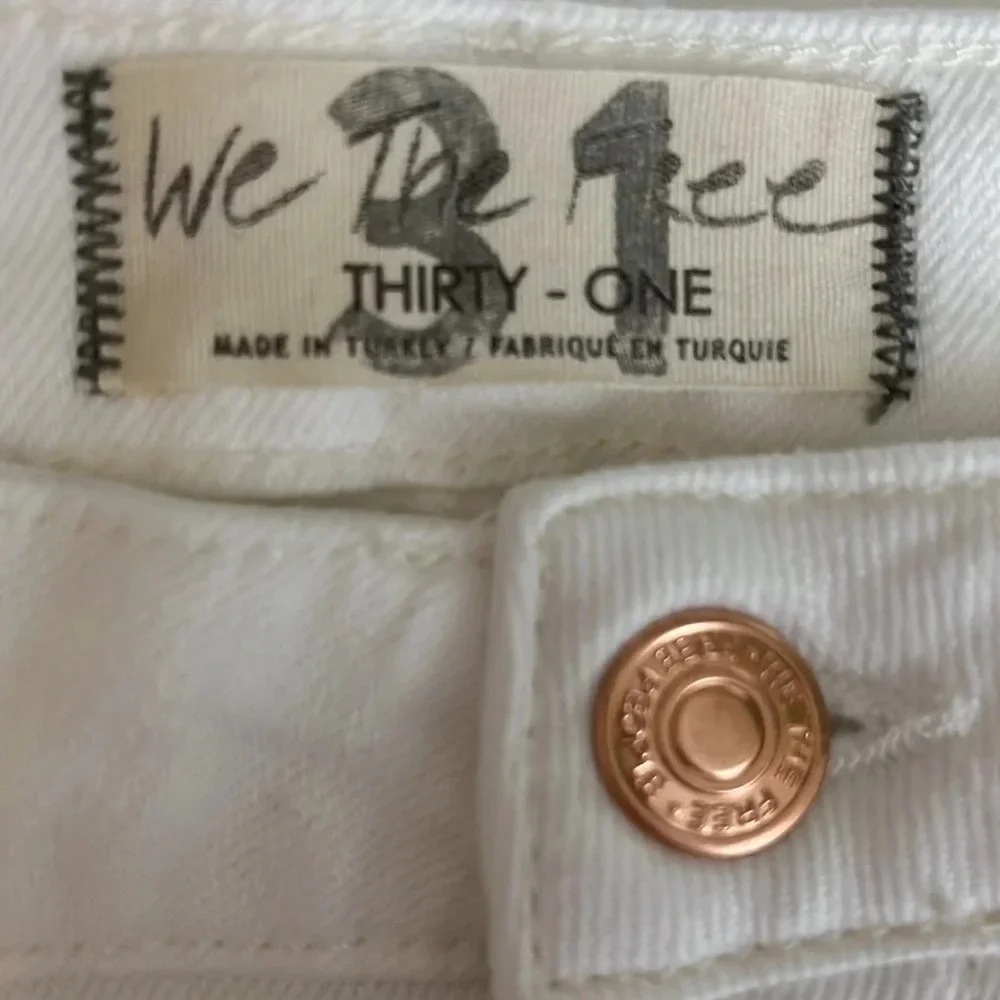 Free People We The Free Carmen High Waist Flare Jeans in Optic White - Size 31_6